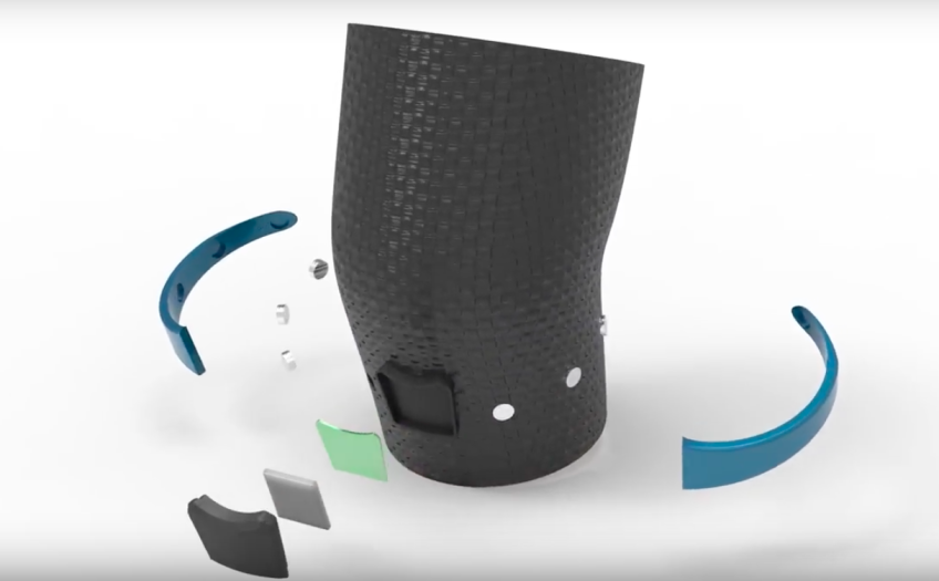 training athletic knee sleeve with technology