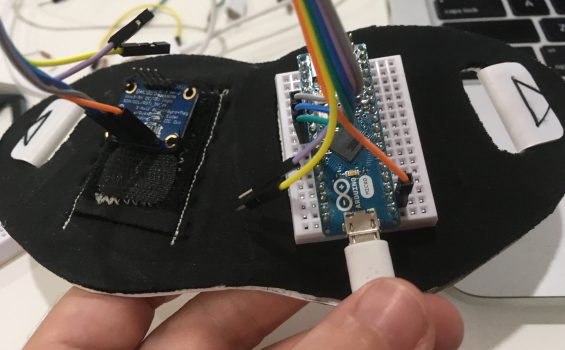 a wired prototype of the electronic component