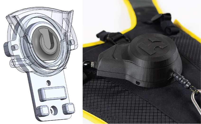back support and clutch of Apex Exosuit