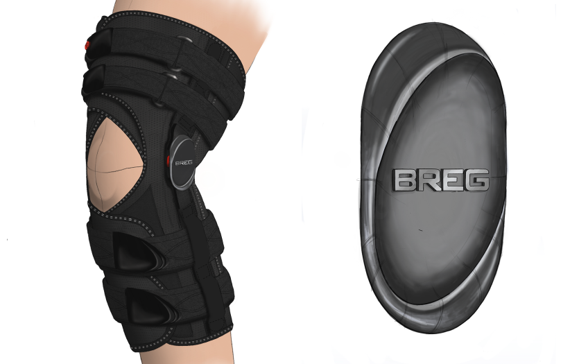 The Breg CrossRunner™ Soft Knee Brace render