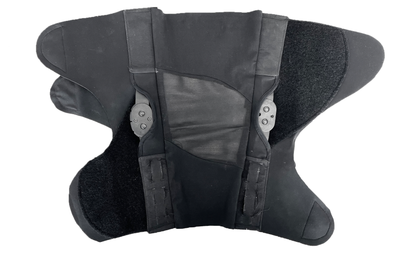 The Breg CrossRunner™ Soft Knee Brace prototype flat layout