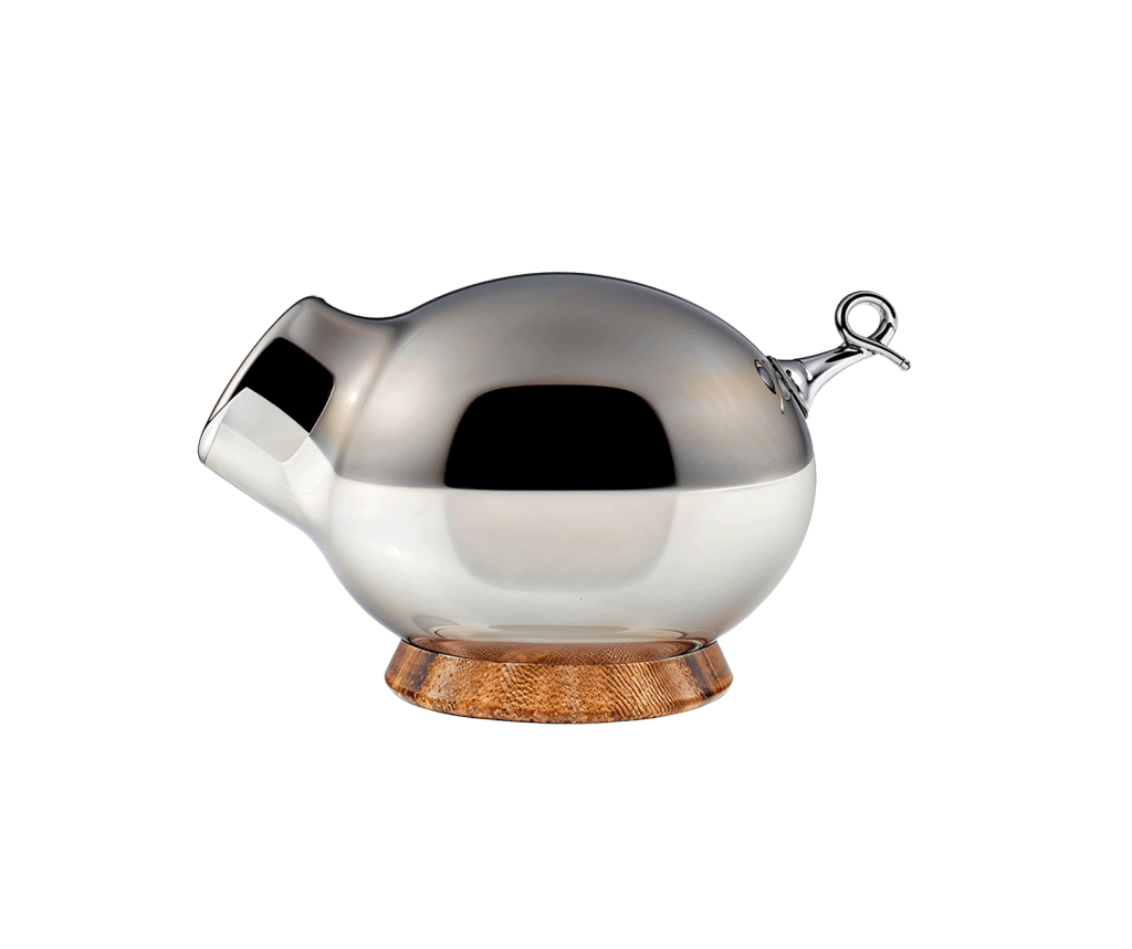 Kibo Piggy Bank for Nambe by designer Alvaro Uribe