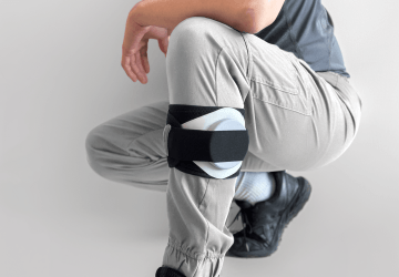 Nevro lower limb harness on body