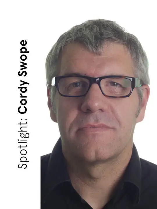 Portrait of Cordy Swope, designer and strategist at Seven19 and Pratt Institute graduate.